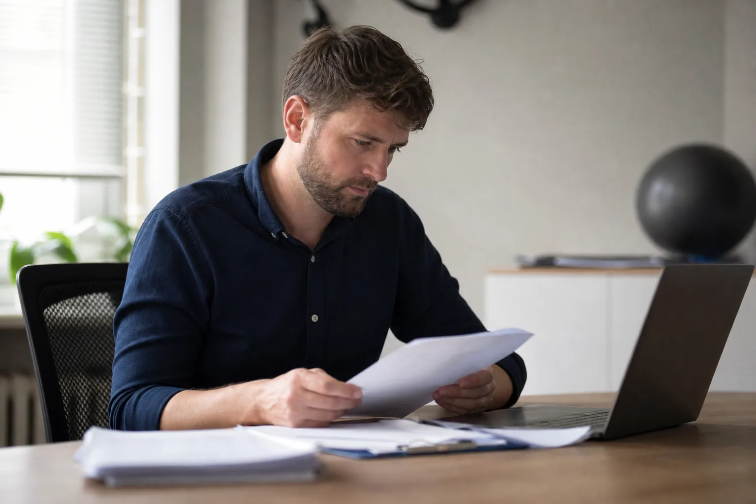 Administratief werk op een klein Nederlands kantoor. Beeld bij het artikel: Waar moet een fysiotherapiepraktijk op letten bij gezondheidsgegevens in haar verwerkingsregister?