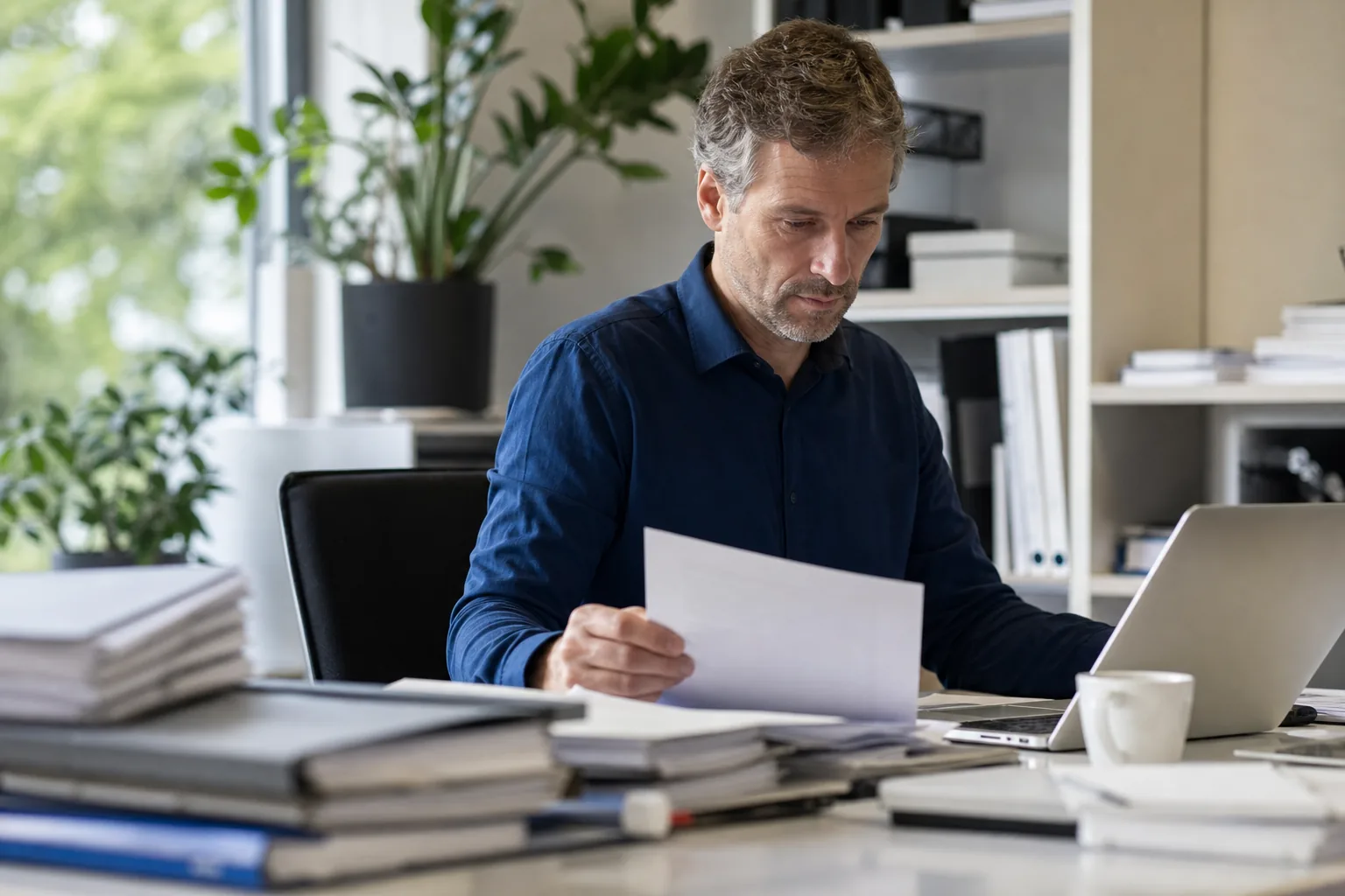Administratief werk op een klein Nederlands kantoor. Beeld bij het artikel: Hoe stel je als mkb-bedrijf stap voor stap een verwerkingsregister op?